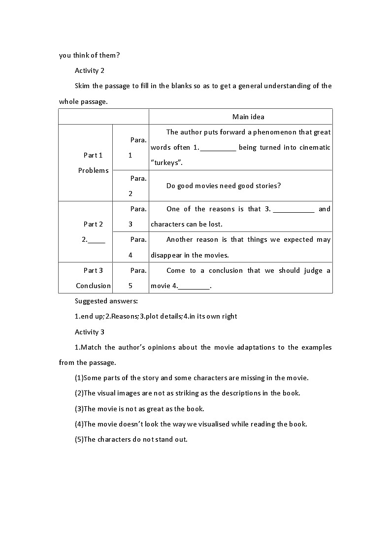 新外研社（19）高中英语必修二Unit4Stage and Screen--Developing ideas公开课教案02