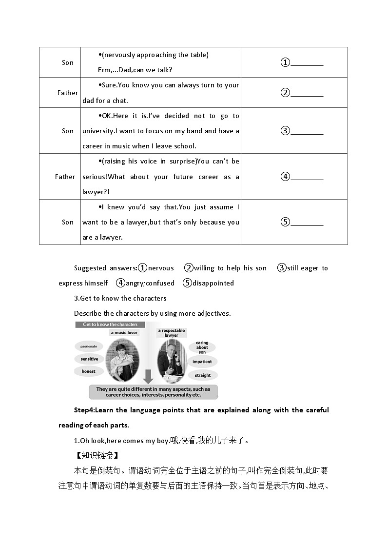 新外研社（19）高中英语必修一Unit3 Family matters-Understanding ideas教案03