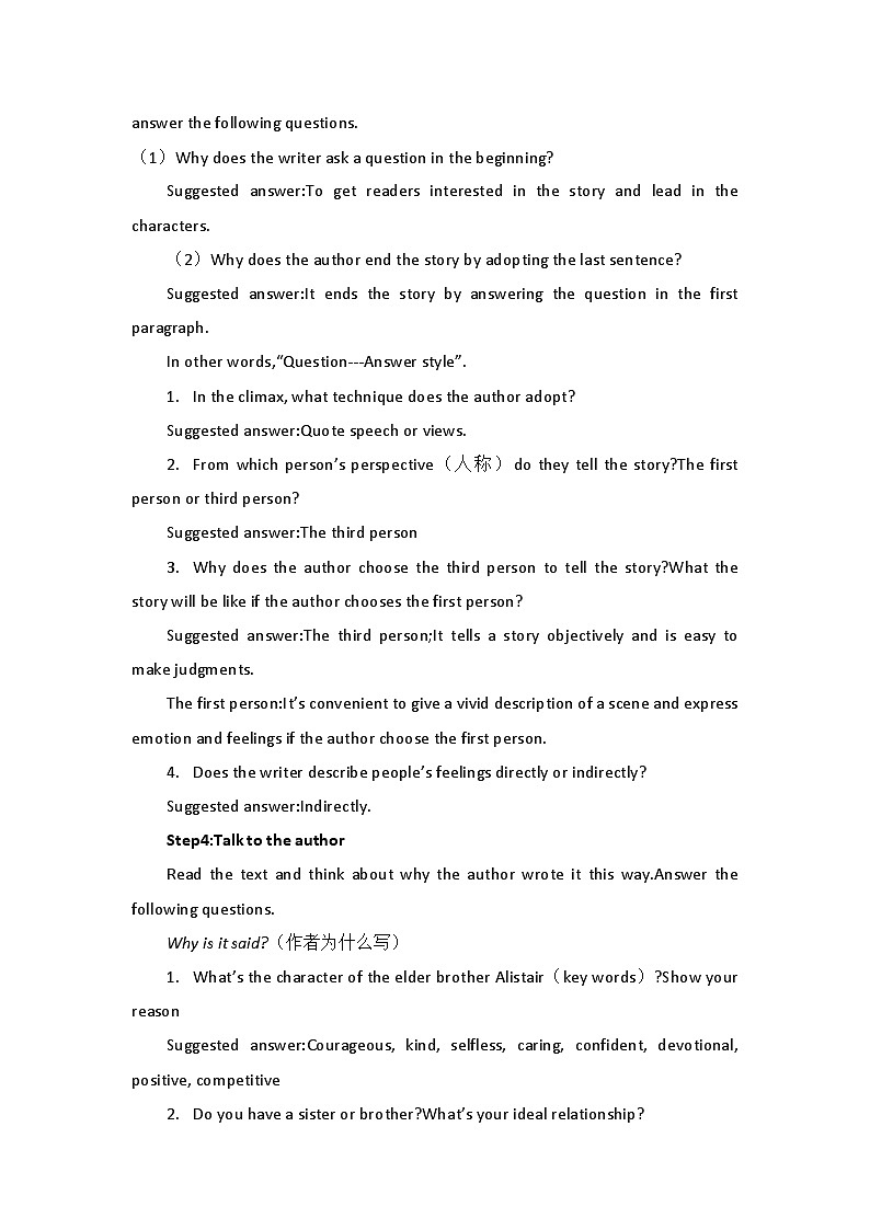 新外研社(19)高中英语必修一Unit3Family matters-Developing ideas教案02