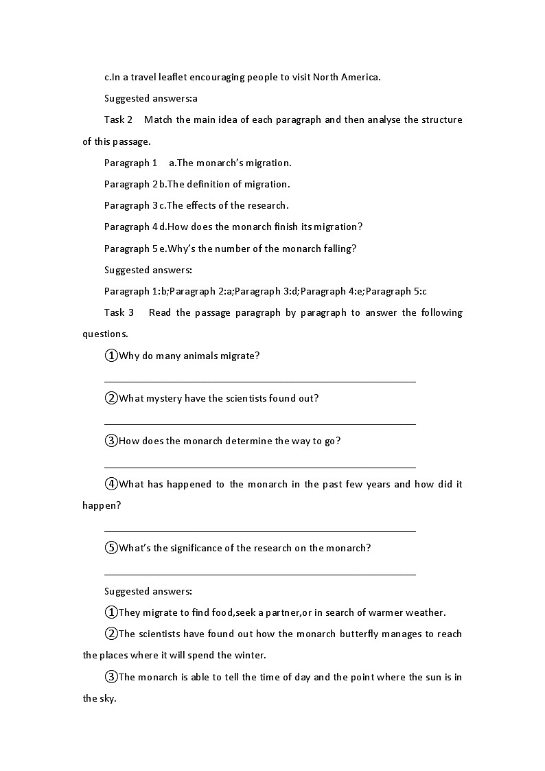 新外研社（19）高中英语必修一Unit5 Into the wild-Understanding ideas教案02
