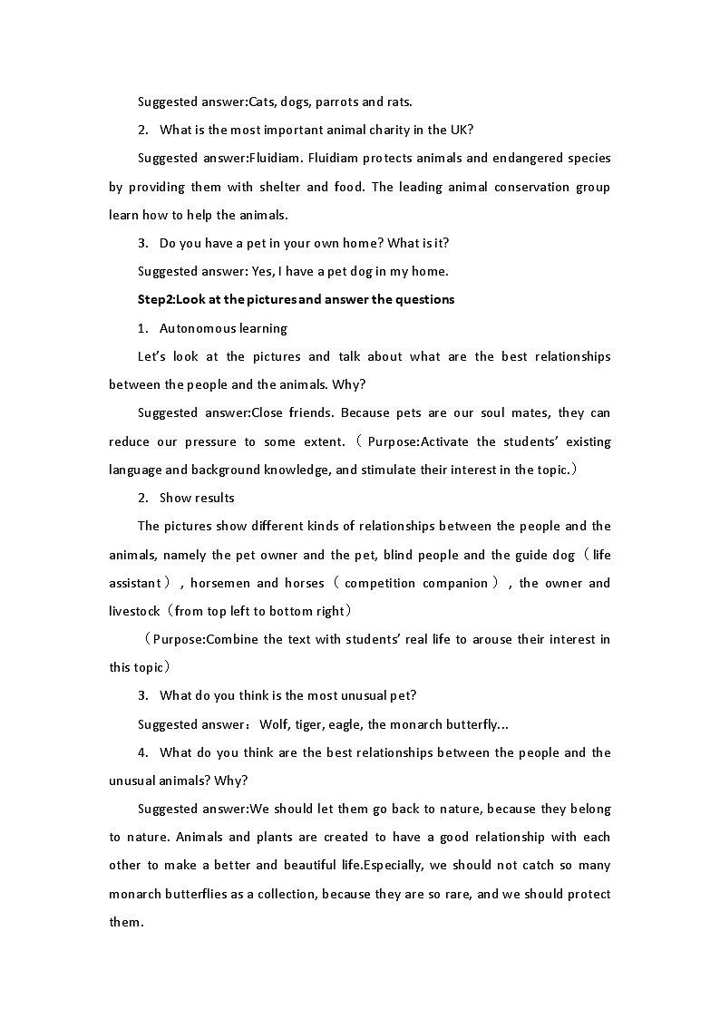 新外研社（19）高中英语必修一Unit5Into the wild-Startng out教案02