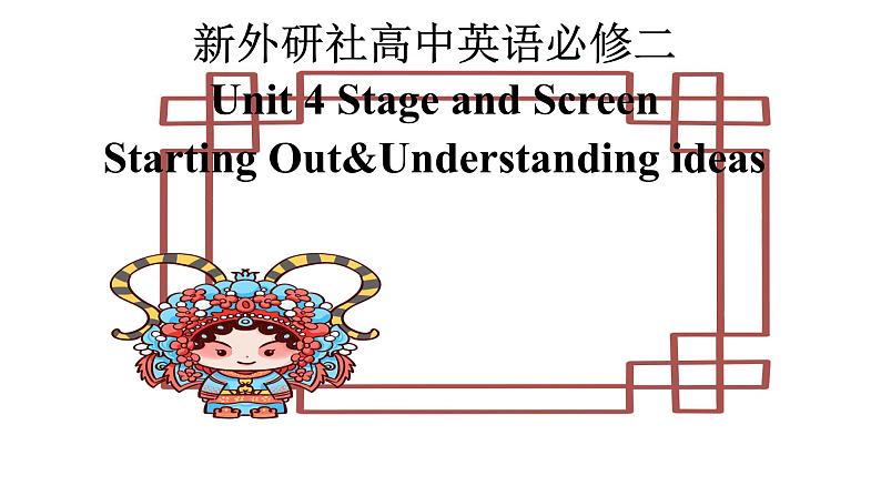 新外研社（19）高中英语必修二Unit4Stage and Screen-Starting out&Understanding ideas课件01