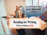 新人教版高中英语必修一Welcome Unit—Reading for Writing 课件