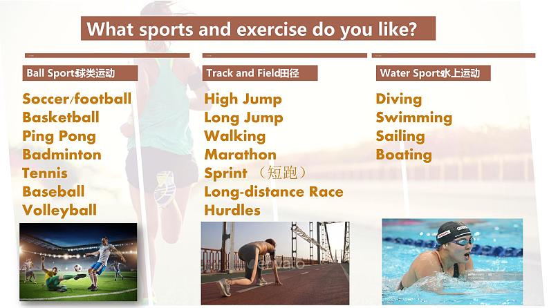 新人教版高中英语必修一Unit3 Sports and Fitness—Listening and Speaking 课件04