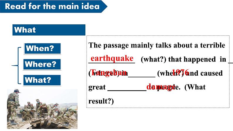 新人教版高中英语必修一Unit4 Natural Disasters——Reading and Thinking 课件04