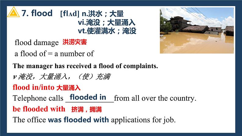 新人教版高中英语必修一Unit4 Natural Disasters——Words and expressions 课件06