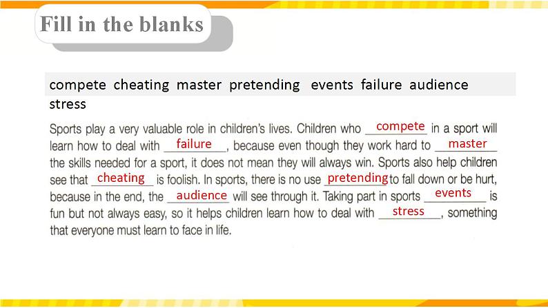 2022人教版必修一英语U3 Assessing Your Progress 课件第5页