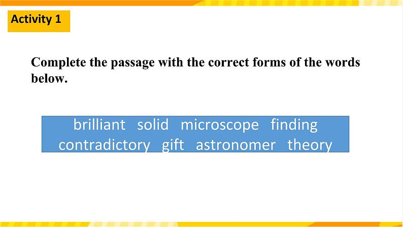 大单元课件人教版高中英语选择性必修二Unit 1《Science and scientists  Assessing Your Progress》03