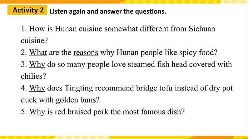 大单元课件人教版高中英语选择性必修二Unit3 《Food and Culture 3.4 Using language1》第7页