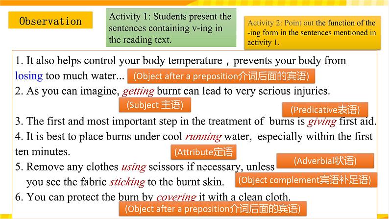 大单元课件人教版高中英语选择性必修二Unit 5《 First Aid  Discover Useful Structures》05