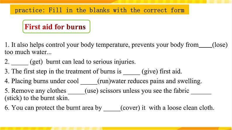 大单元课件人教版高中英语选择性必修二Unit 5《 First Aid  Discover Useful Structures》08