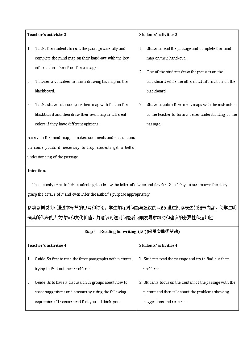 人教版英语必修一 Unit1《TeenageLifeReadingforWriting》 课件+教案03