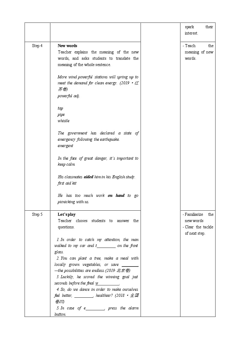 人教版英语必修一Unit 4 《Period 5 Listening and Talking&Assessing Your Progress&Project》课件+教案02