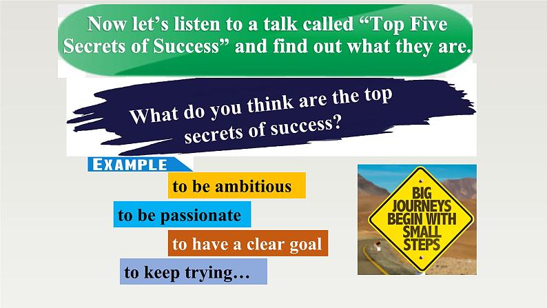 新北师大版高中英语选择性必修一Unit2Success-Lesson2TopFive Secrets of Success课件02