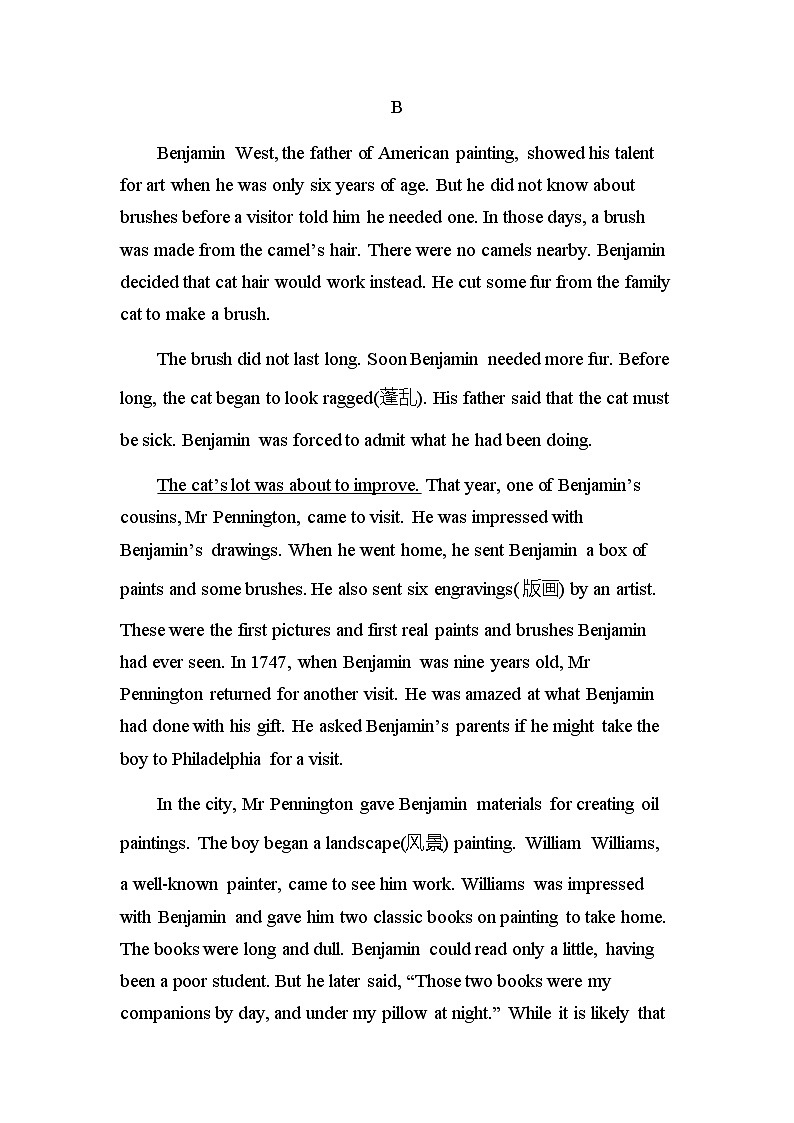 【练习+测试】高中英语人教版(2019)选修第一册  Unit 1 People of Achievement 单元过关演练(含解析）03