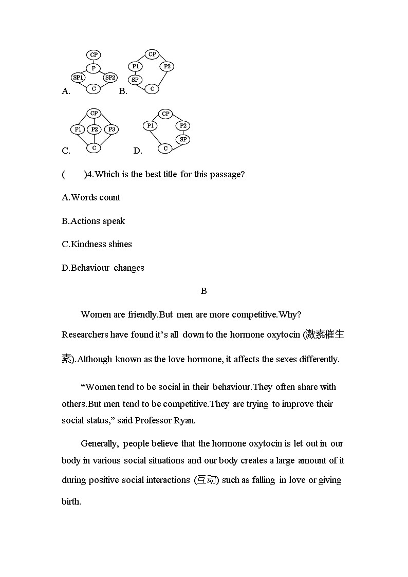 【练习+测试】高中英语人教版(2019)选修第一册 Unit 4 Body Language Writing 课时作业（含答案）03