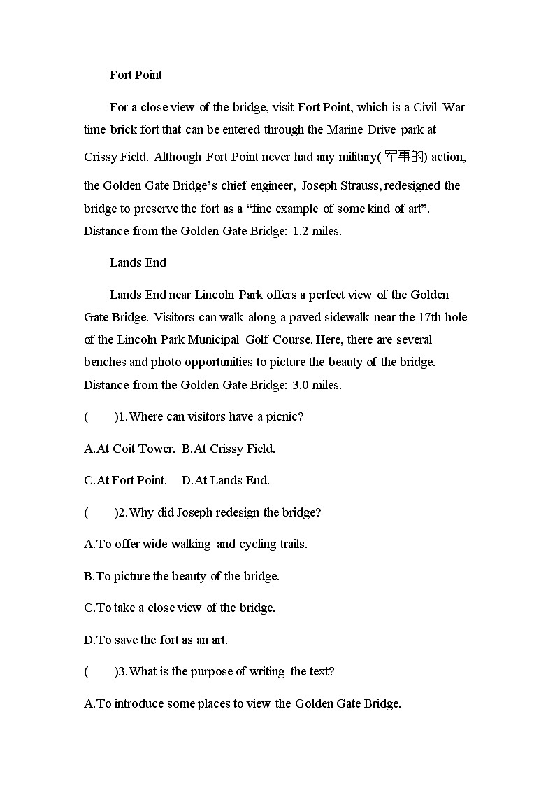 【练习+测试】高中英语人教版(2019)选修第一册 Unit4 Body Language  单元过关演练（含答案）02