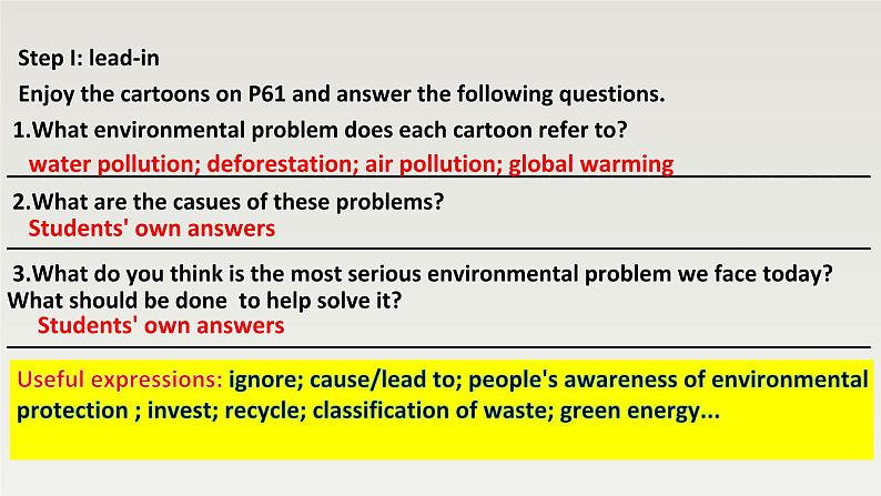 新外研社高中英语必修二Unit6Earth first-Starting out&Understanding Ideas课件04