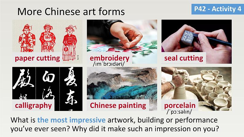 新外研社高中英语必修三Unit4 Amazing art-Starting out&Understanding ideas课件05