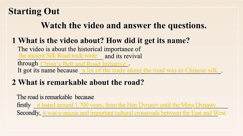 新外研社高中英语选择性必修四Unit3The world meets China-Starting Out&Understanding Ideas课件第2页