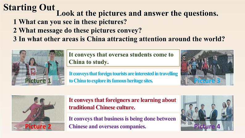 新外研社高中英语选择性必修四Unit3The world meets China-Starting Out&Understanding Ideas课件第3页