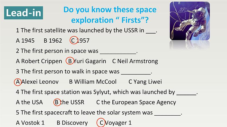 新外研社高中英语选择性必修四Unit6Space and beyond-Starting Out&Understanding Ideas课件05