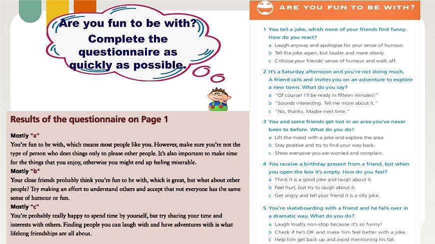 新外研社高中英语选择性必修一Unit1Laugh out loud-Starting Out&Understanding Ideas课件第7页