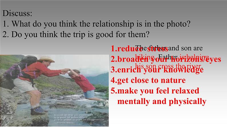 2019年新人教高中英语必修一Unit2Travelling around Listening and speaking课件PPT第3页