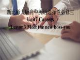 新北师大版高中英语选择性必修三Unit7Careers-Lesson3Meet the new boss-you课件