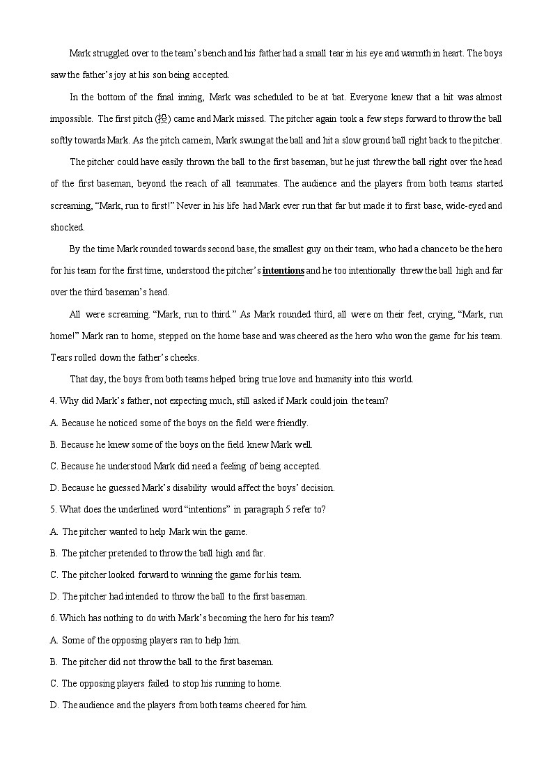 河南省信阳市浉河区信阳高级中学2022-2023学年高二下学期6月月考英语试题（解析版）03