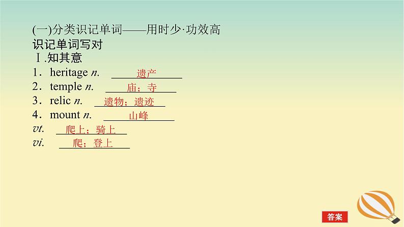 2024版新教材高考英语全程一轮总复习Unit1CulturalHeritage课件新人教版必修第二册04