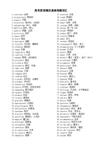 高中英语2024届高考必背填空选择高频词汇（共420个）