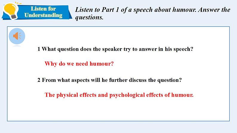 【新课标·新课件】高二英语北师版选择性必修二 Unit 4 Lesson 2 Why do we need humour07