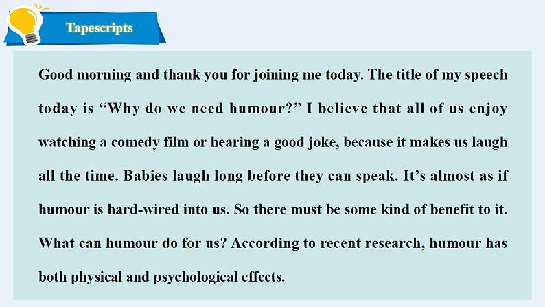 【新课标·新课件】高二英语北师版选择性必修二 Unit 4 Lesson 2 Why do we need humour08