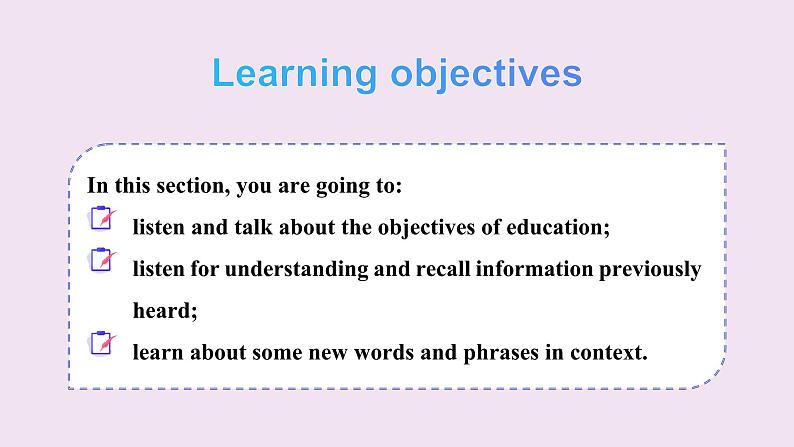 【新课标·新课件】高二英语北师版选择性必修二 Unit 5 Lesson 2 The Objectives of Education第2页