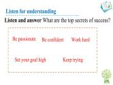 高中英语北师大版选修一（2019）  Unit 2  Lesson 2 Top Five Secrets Of Success（课件）