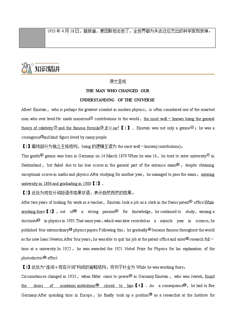 【同步讲义】（人教版2019）高中英语选修第一册：专题02.Unit 1 People of Achievement 第二讲-Using Language & Other Parts 讲义03