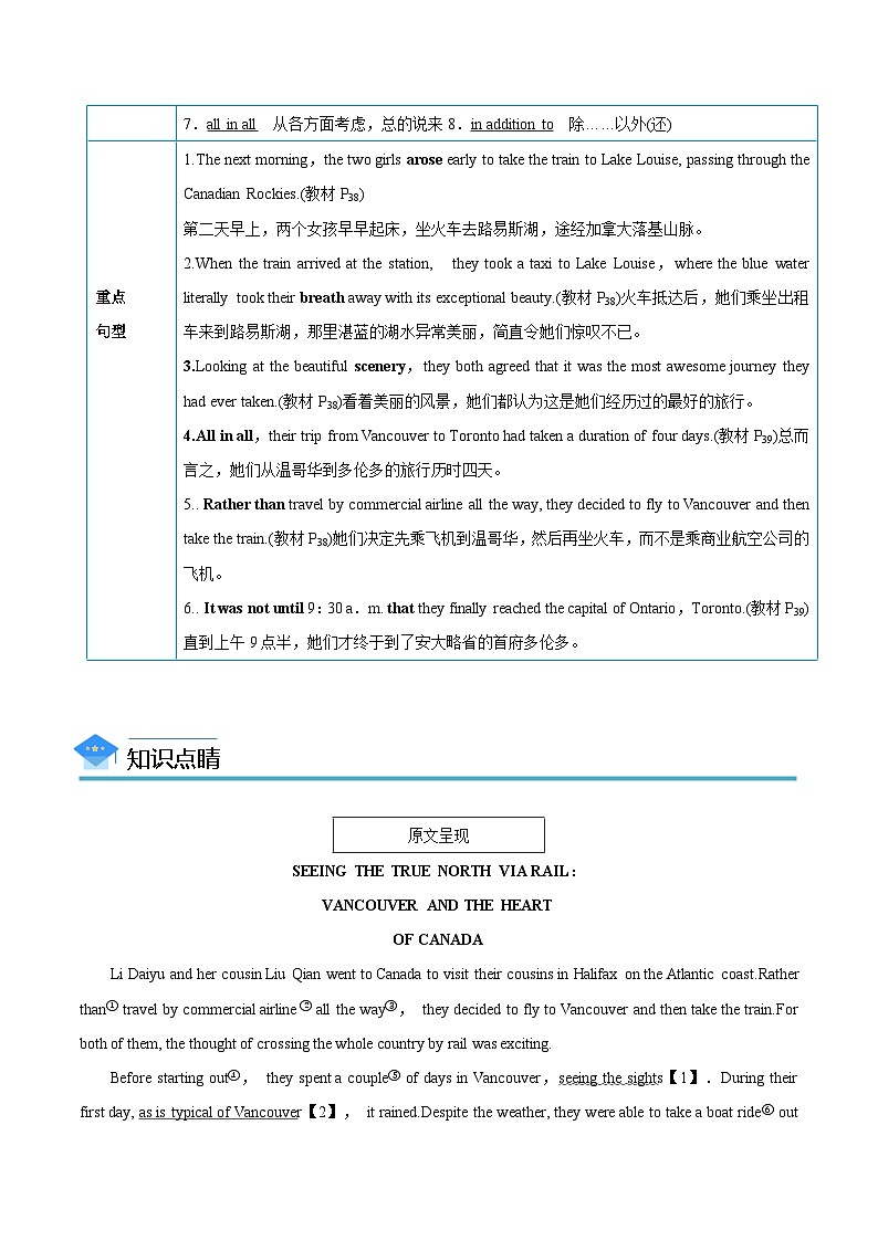 【同步讲义】（人教版2019）高中英语选修 第二册：专题13.Unit 4  Journey Across a Vast Land 第一讲-Reading and Thinking 讲义02