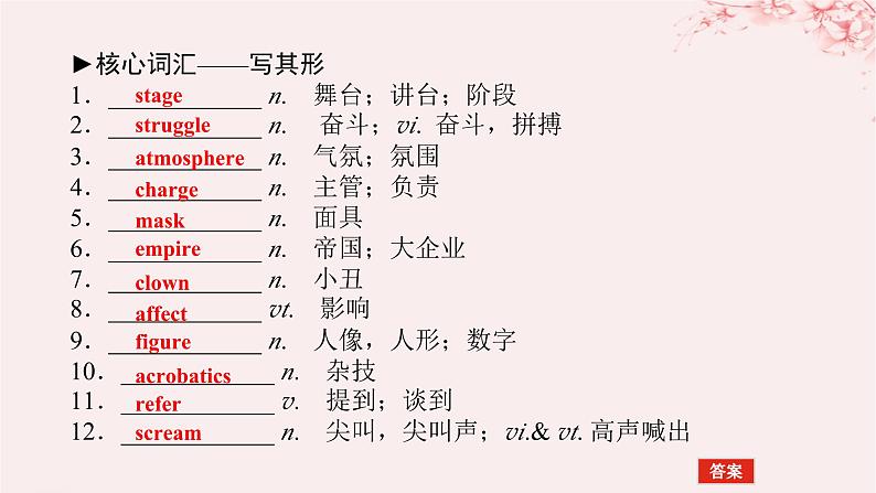 2024版新教材高考英语全程一轮总复习Unit7Art课件北师大版必修第三册第4页