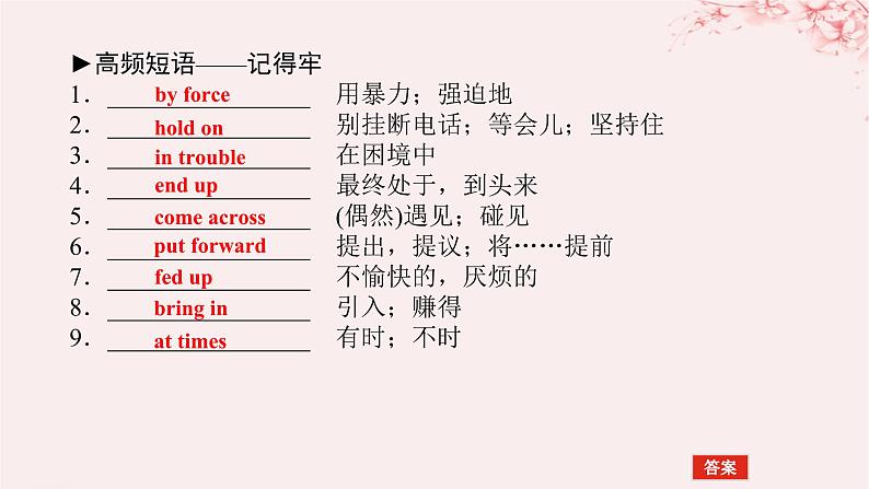 2024版新教材高考英语全程一轮总复习Unit11ConflictandCompromise课件北师大版选择性必修第四册第7页