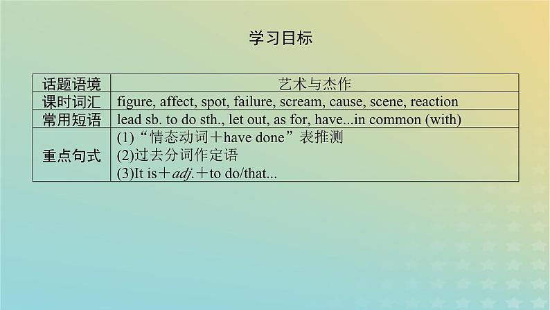 新教材2023版高中英语Unit7ArtPartⅡLesson1Masterpieces课件北师大版必修第三册04