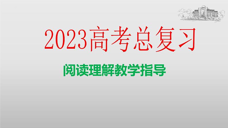 专题17 上海高考英语阅读理解教学指导（PPT）-【高频考点解密】2023年高考英语二轮复习（上海专用）01