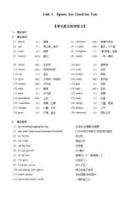 【中职专用】高中英语 外研版2021·基础模块1 Unit 3 Sports Are Good for You（知识串讲+跟踪练习）