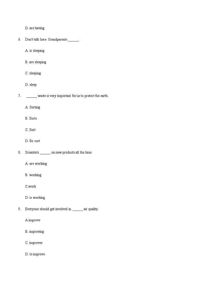 【中职专用】高中英语  （外研版·2021） Unit 5 第4课时 For Better Performance & Around the World【 同步练习】03