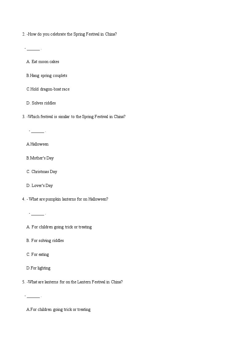 【中职专用】高中英语  （外研版·2021） Unit 8 第1课时 Warming Up & Listening and Speaking【 同步练习】03