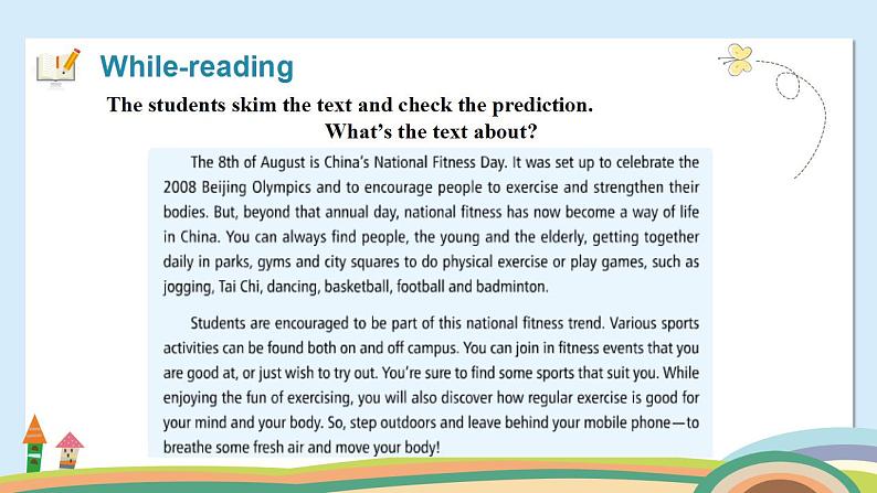 【中职专用】高中英语 外研版2021·基础模块1  Unit 3 Sports are good for you!课件+教案04