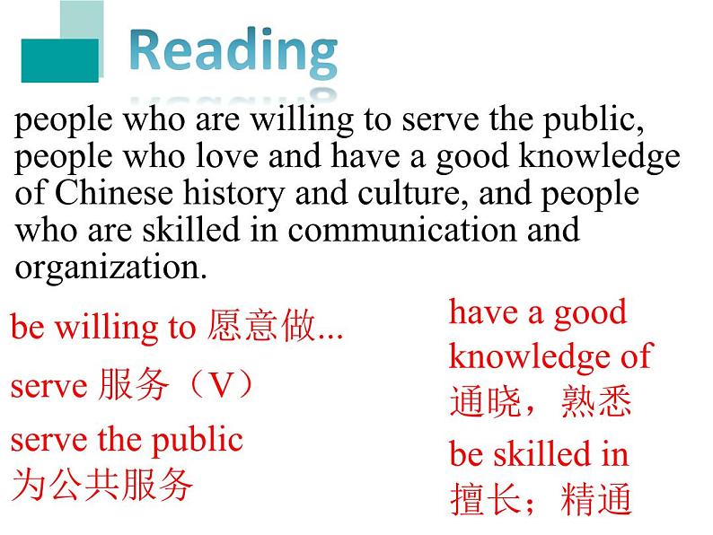 【中职专用】高中英语 高教版2021 基础模块2  Unit 4 Volunteer Work Reading and Writing 课件06