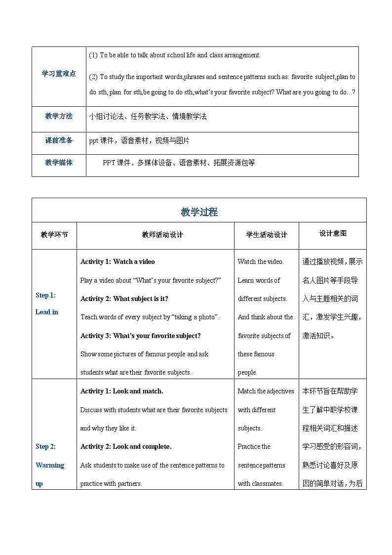 【中职专用】高中英语 高教版2021·基础模块1Unit4 School life（课件+教案+练习）02
