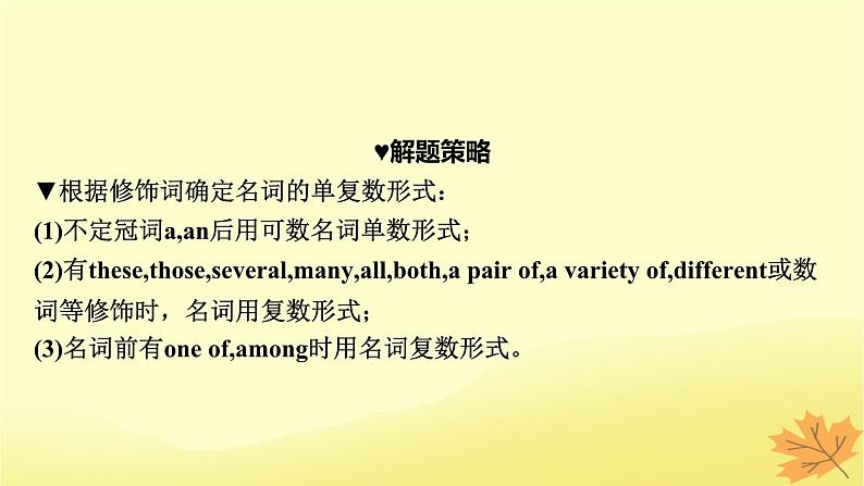 2024版高考英语一轮总复习第二部分基础语法讲练专题一词法篇第2讲名词与数词课件第7页