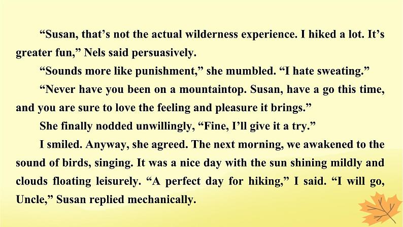 2024版高考英语一轮总复习第三部分写作分类指导专题二读后续写第四节运用篇Type4哲理类课件04